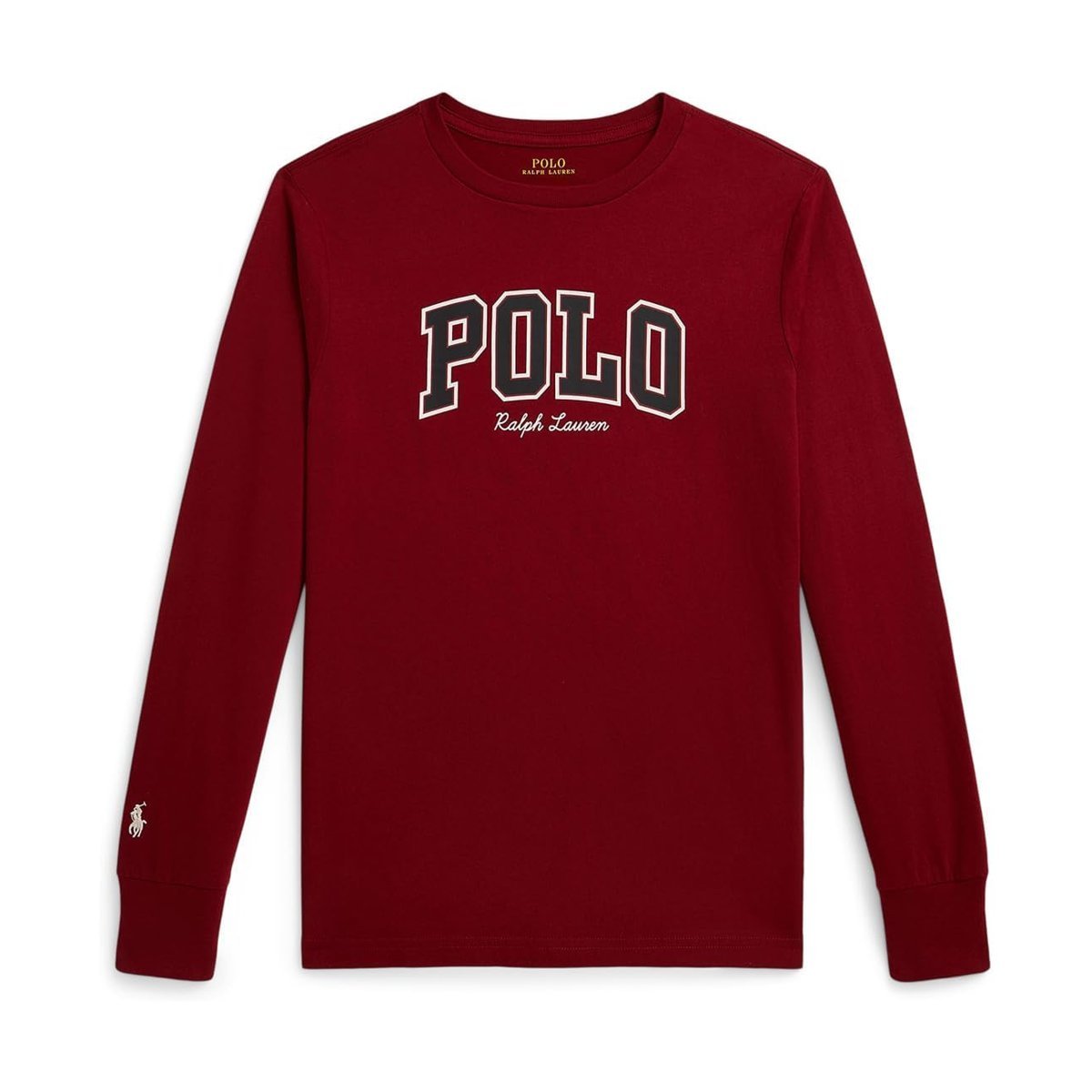 Camiseta Ralph Lauren Logo Cotton Long Sleeve () — Rojo