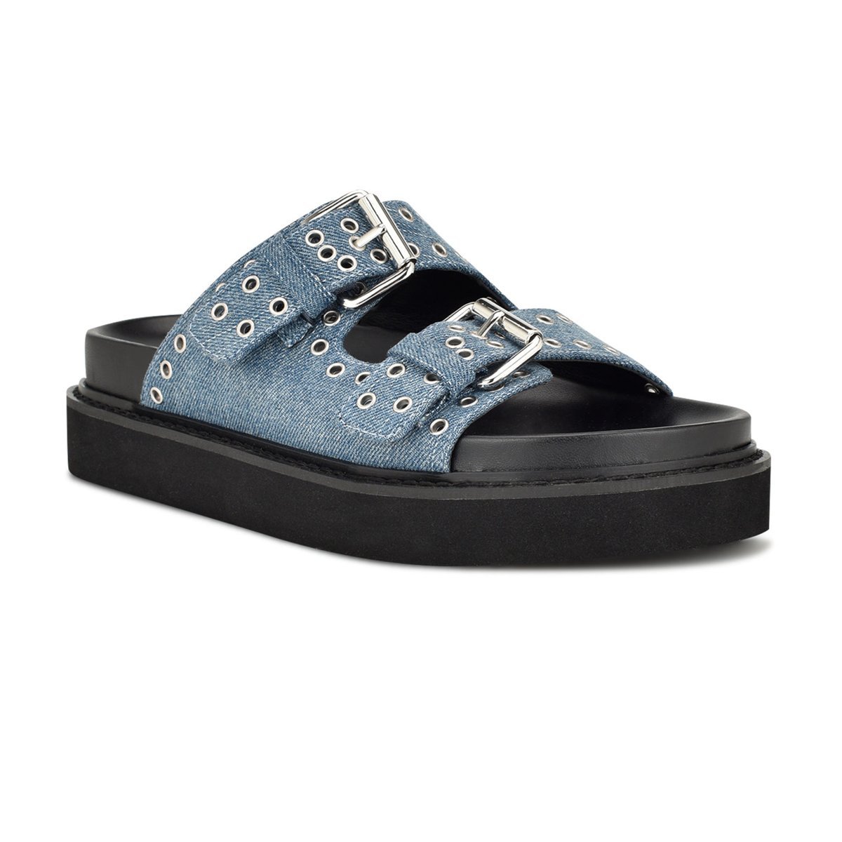 Sandalias Nine West Eleny Buckle — Azul