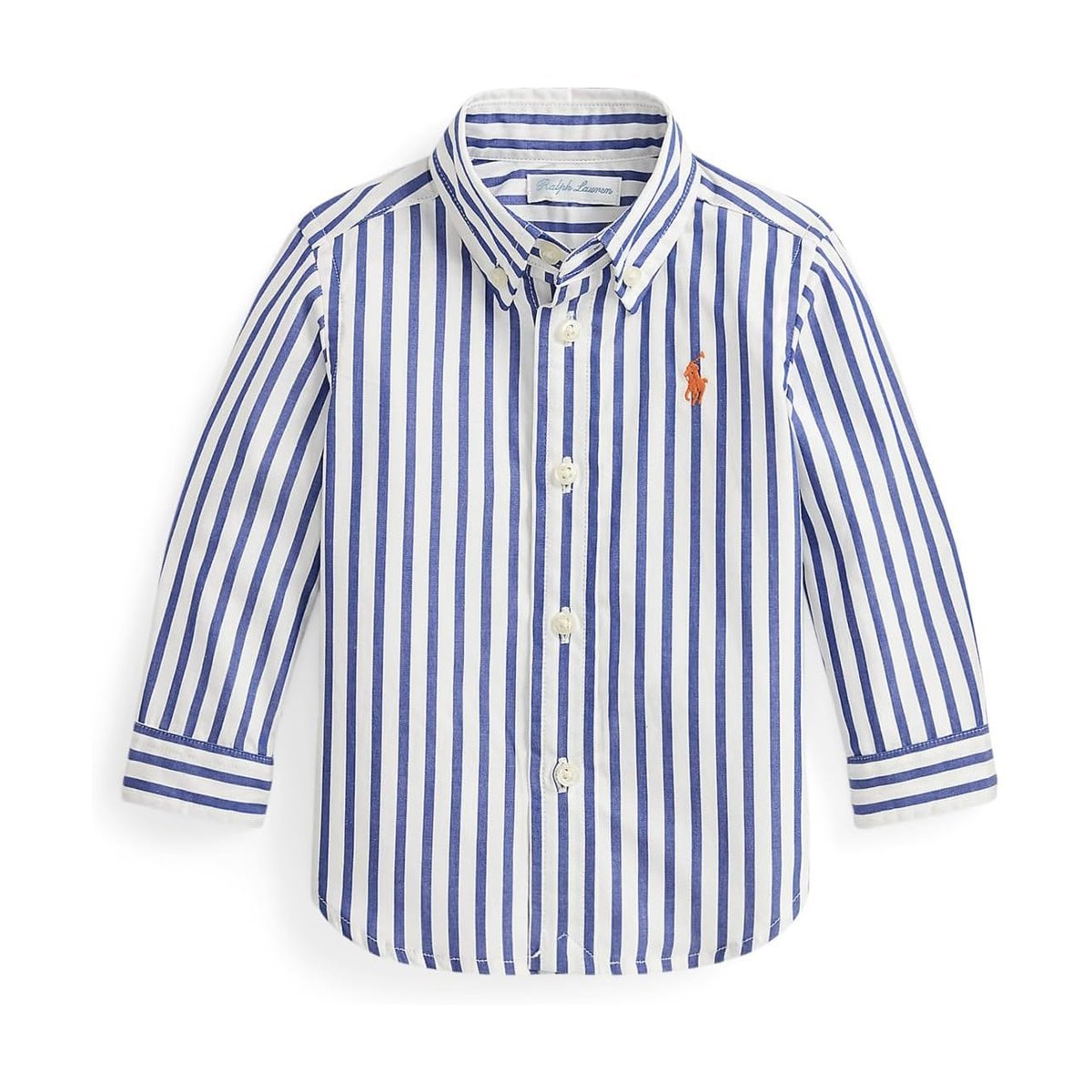 Camisa Ralph Lauren Striped Cotton Poplin () — Blanco
