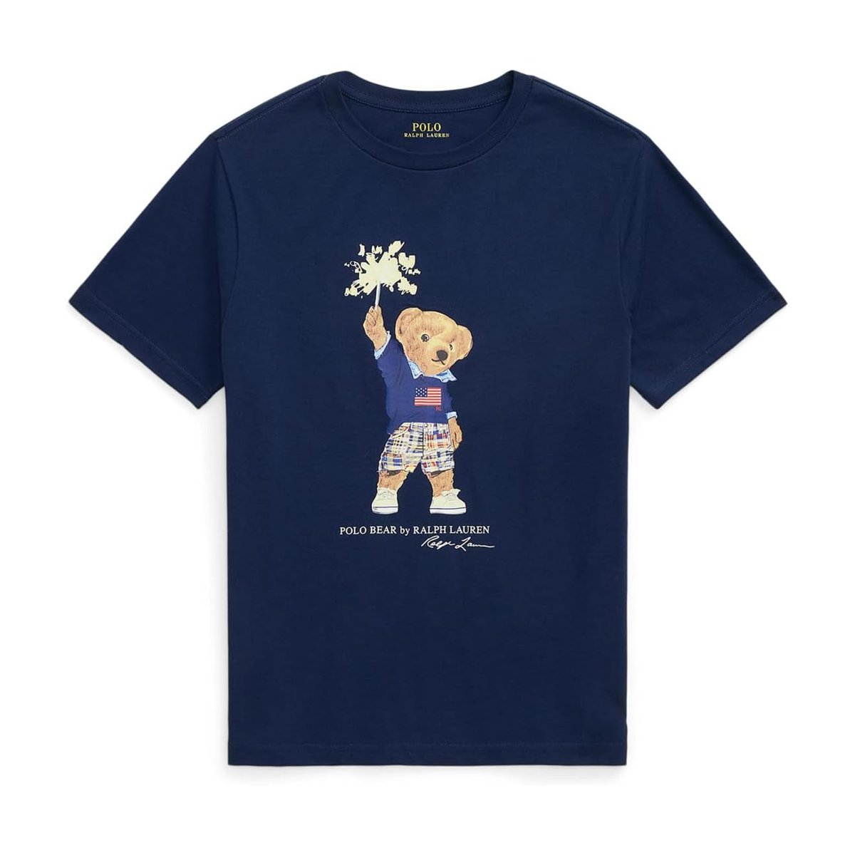 Camiseta Ralph Lauren Bear Cotton Jersey () — Azul marino