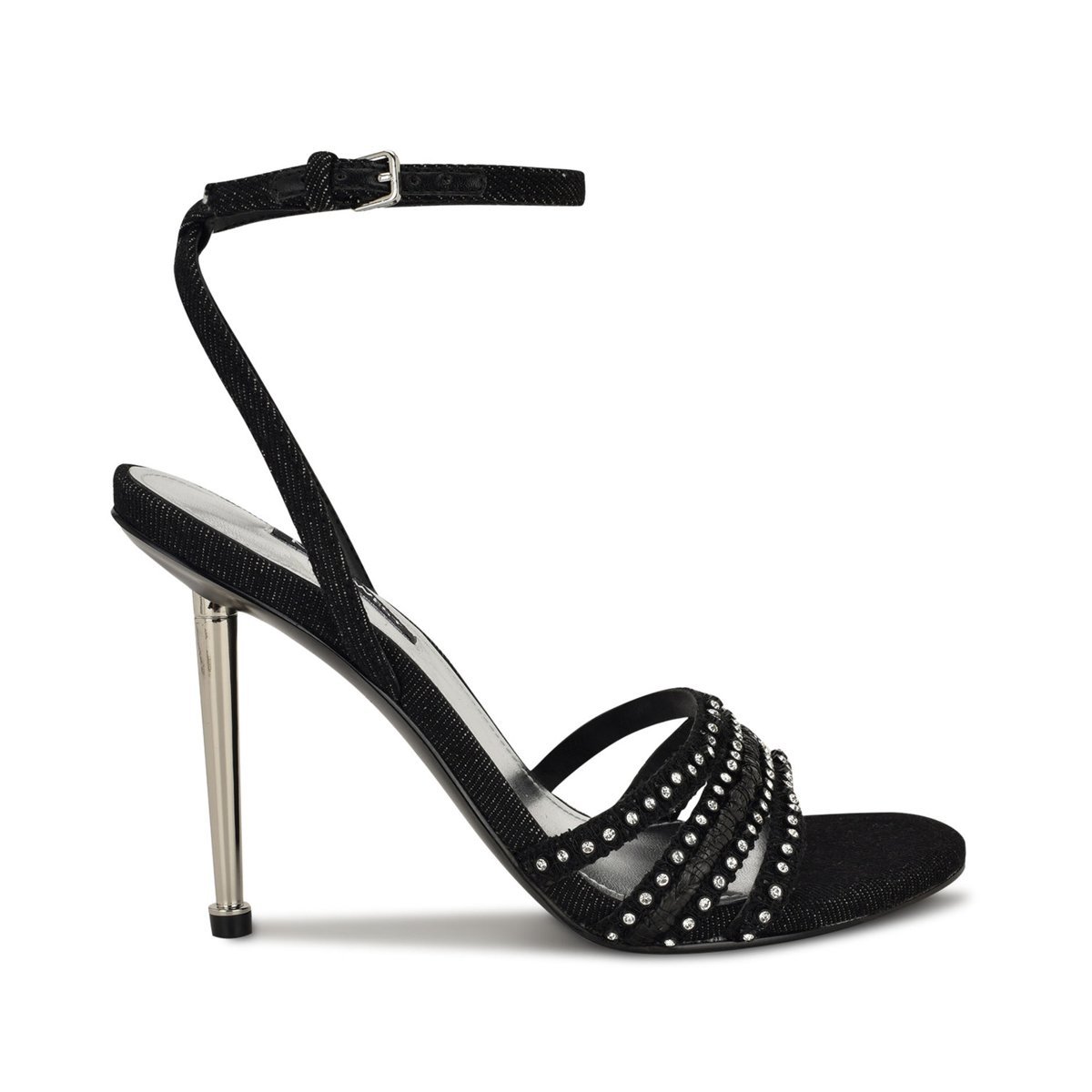 Sandalias Nine West Reen Rhinestone — Negro