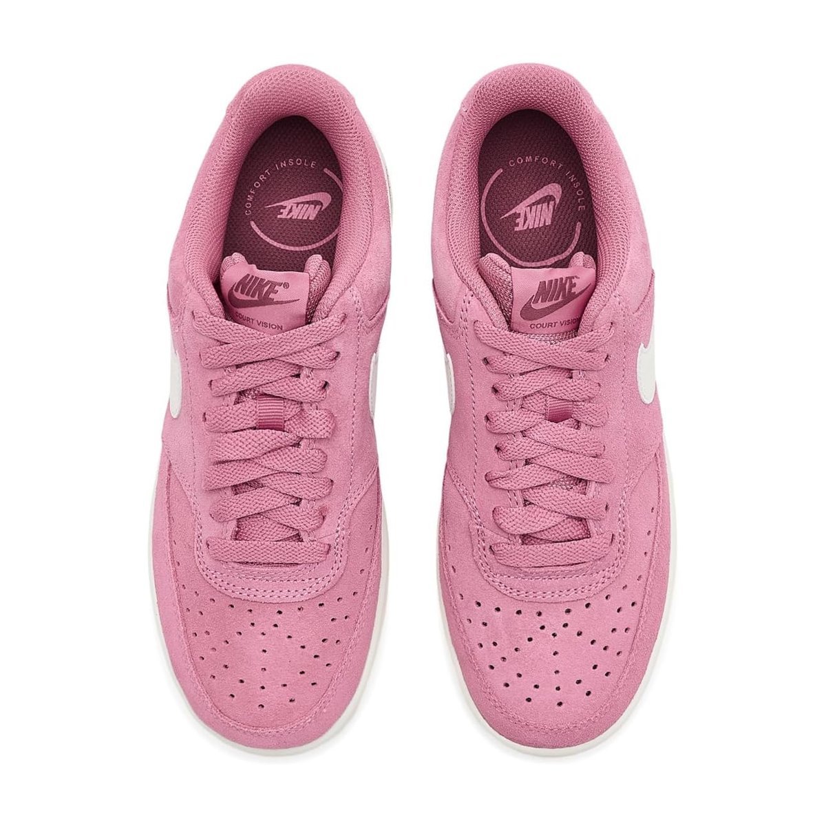 Tenis Nike Court Vision Low Suede Premium — Blanco