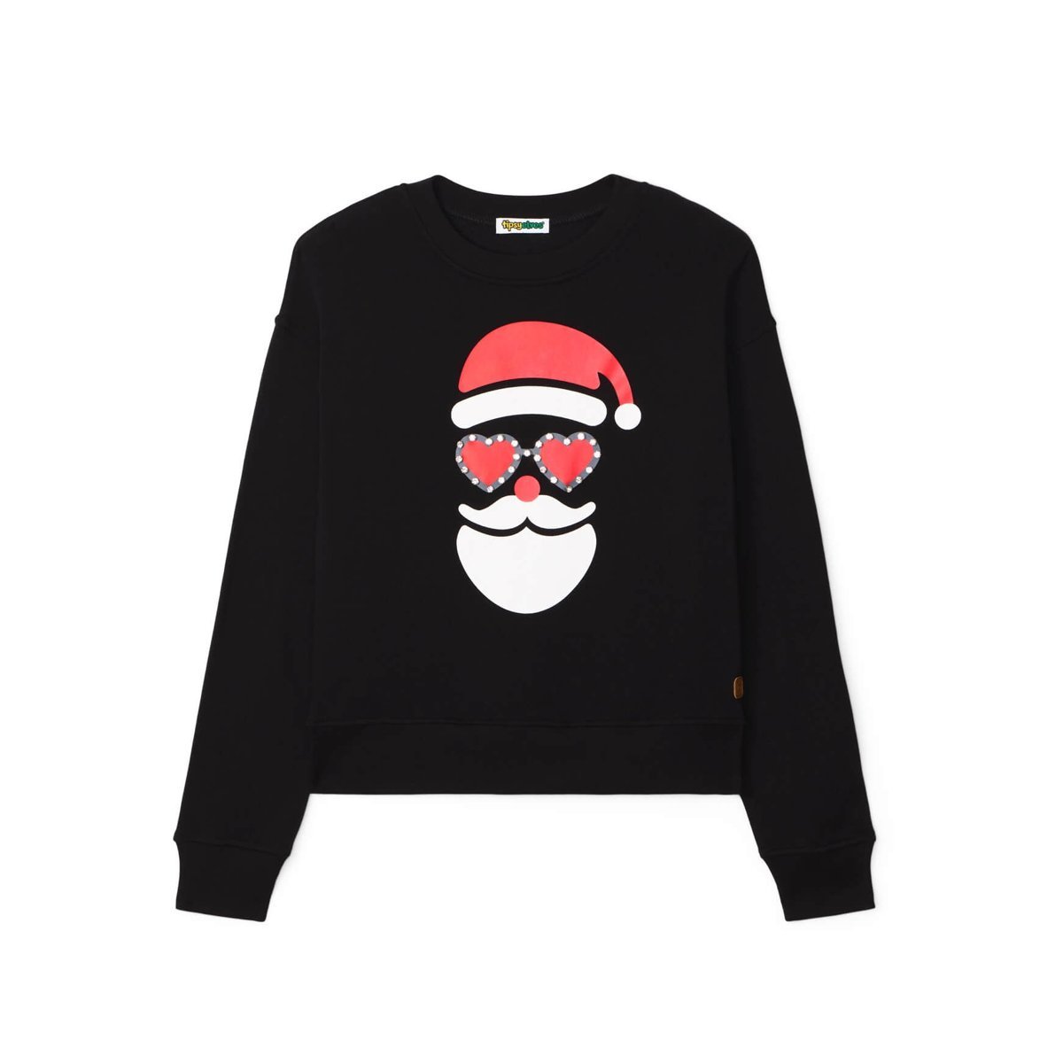 Sudadera Tipsy Elves Shimmering Santa Rhinestone Embellished