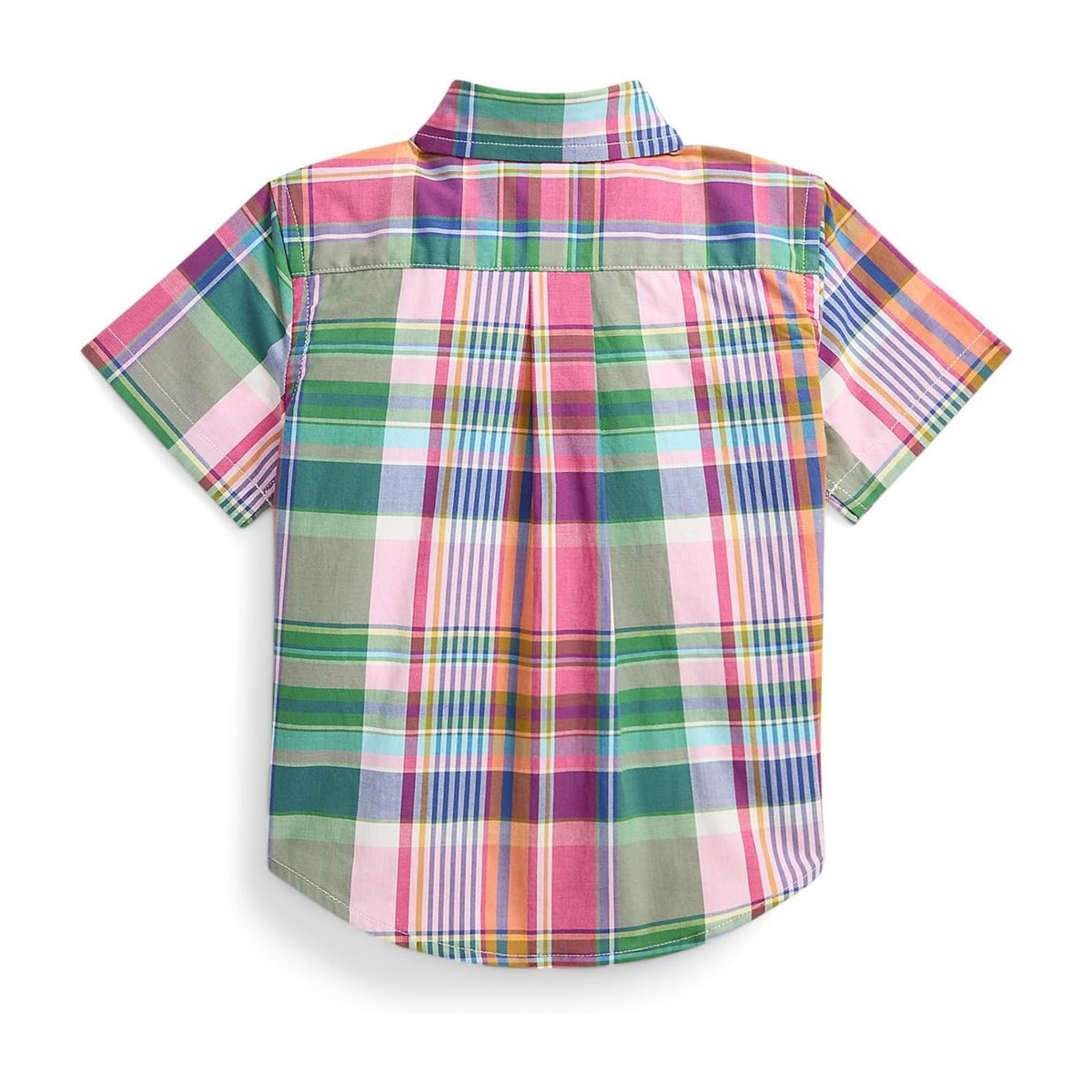 Camisa Ralph Lauren Plaid Cotton Poplin () — Rosado