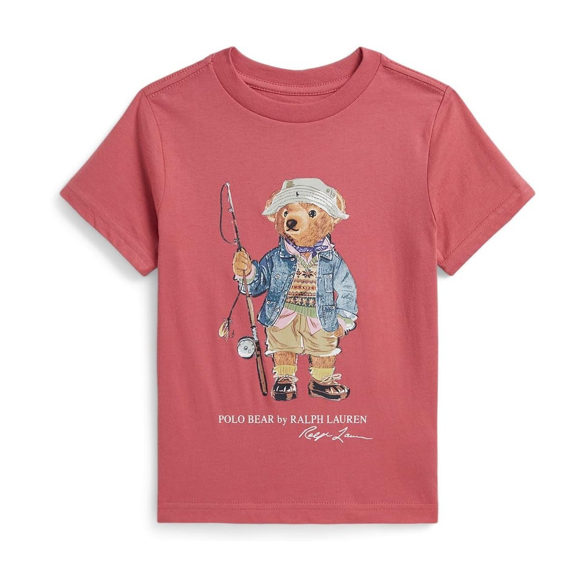 Camiseta Ralph Lauren Bear Cotton Jersey (Toddler/) — Adirondack Berry