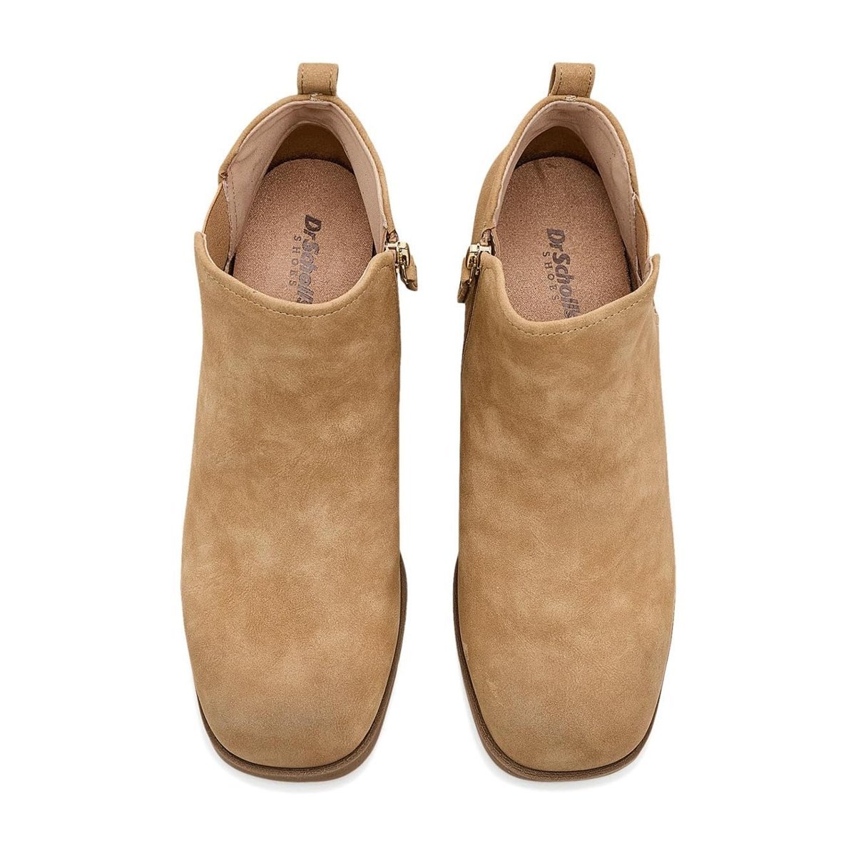 Botas Dr. Scholl'S Joplin Low Zip Short — Café