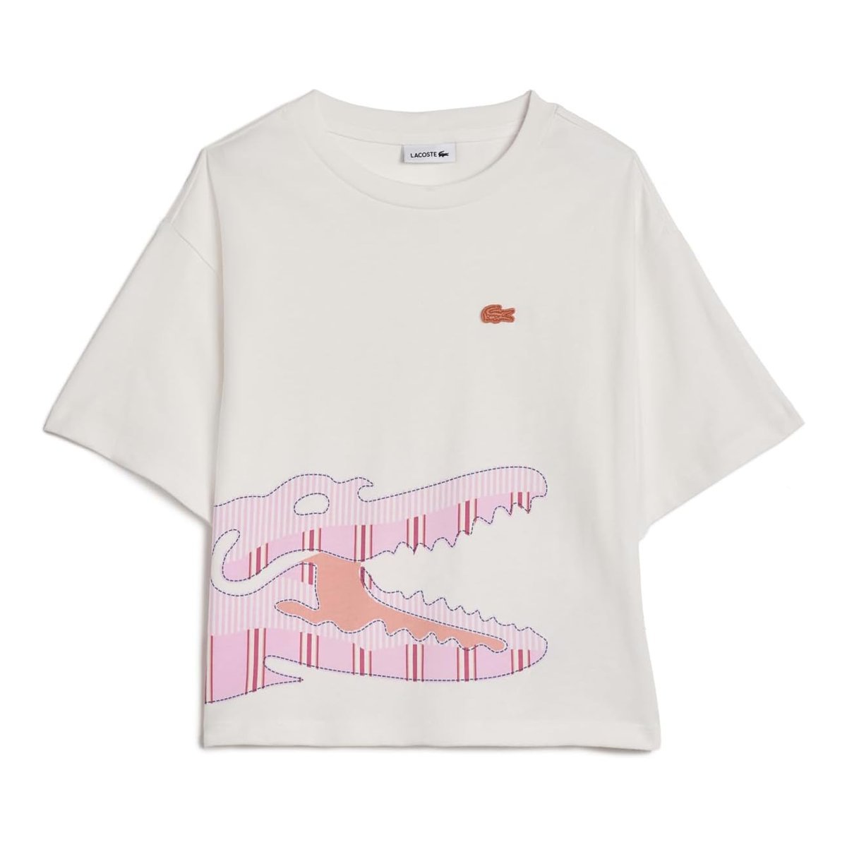 Camiseta Lacoste Stripe Graphic () — Farine