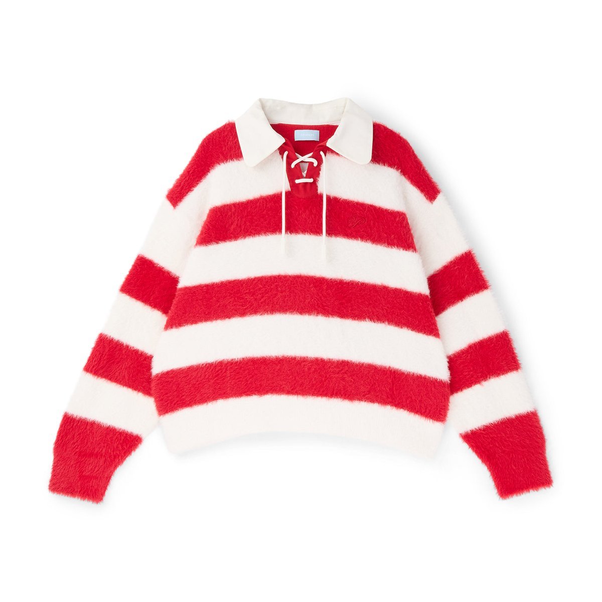 Polo 3.Paradis Fluffy Knit LS (Redwhite)