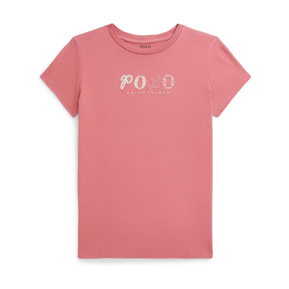 Camiseta Ralph Lauren Logo Cotton Jersey (Toddler/Little Kid/) — Rosado