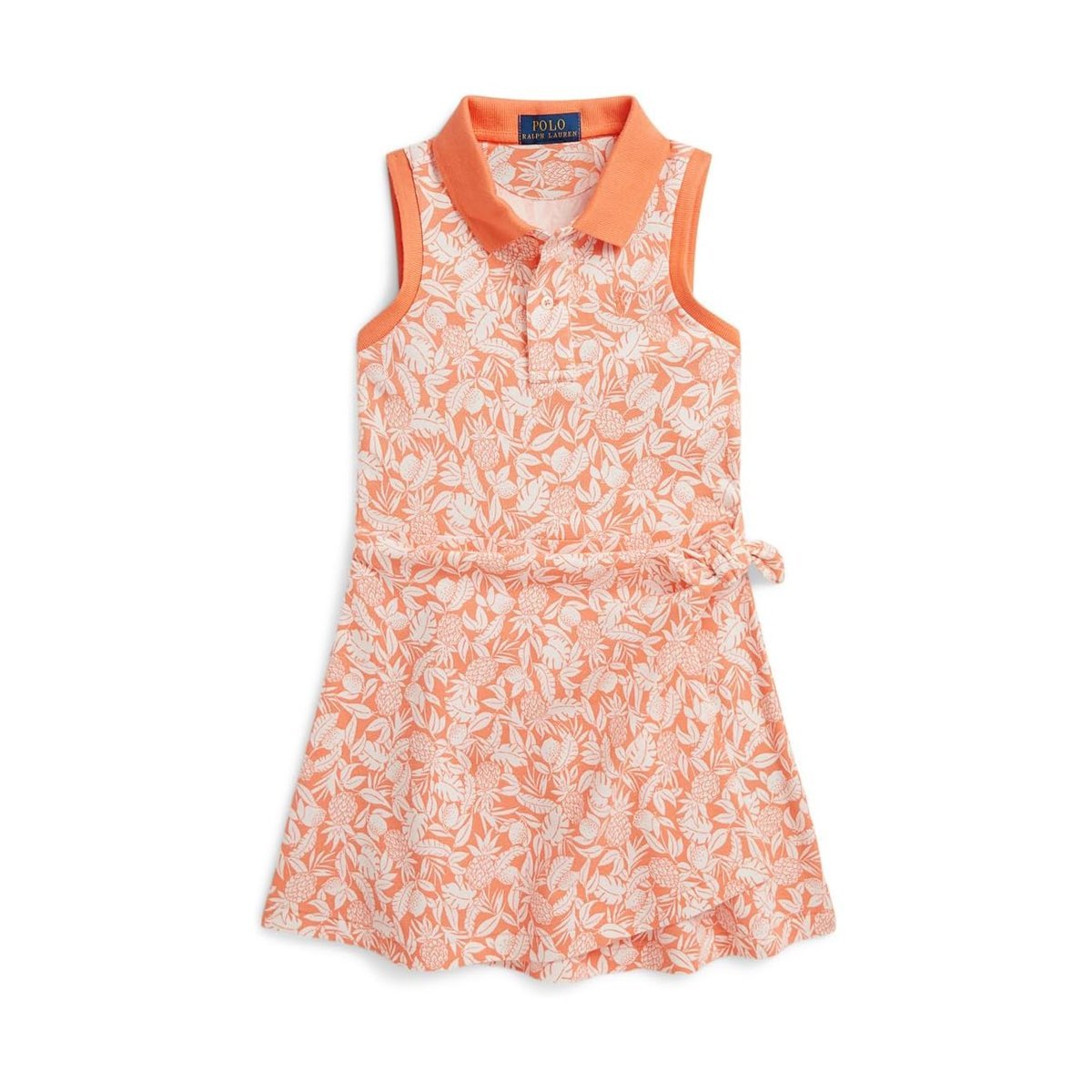 Vestido Ralph Lauren Pineapple Faux-Wrap Mesh (Toddler/) — Anaranjado