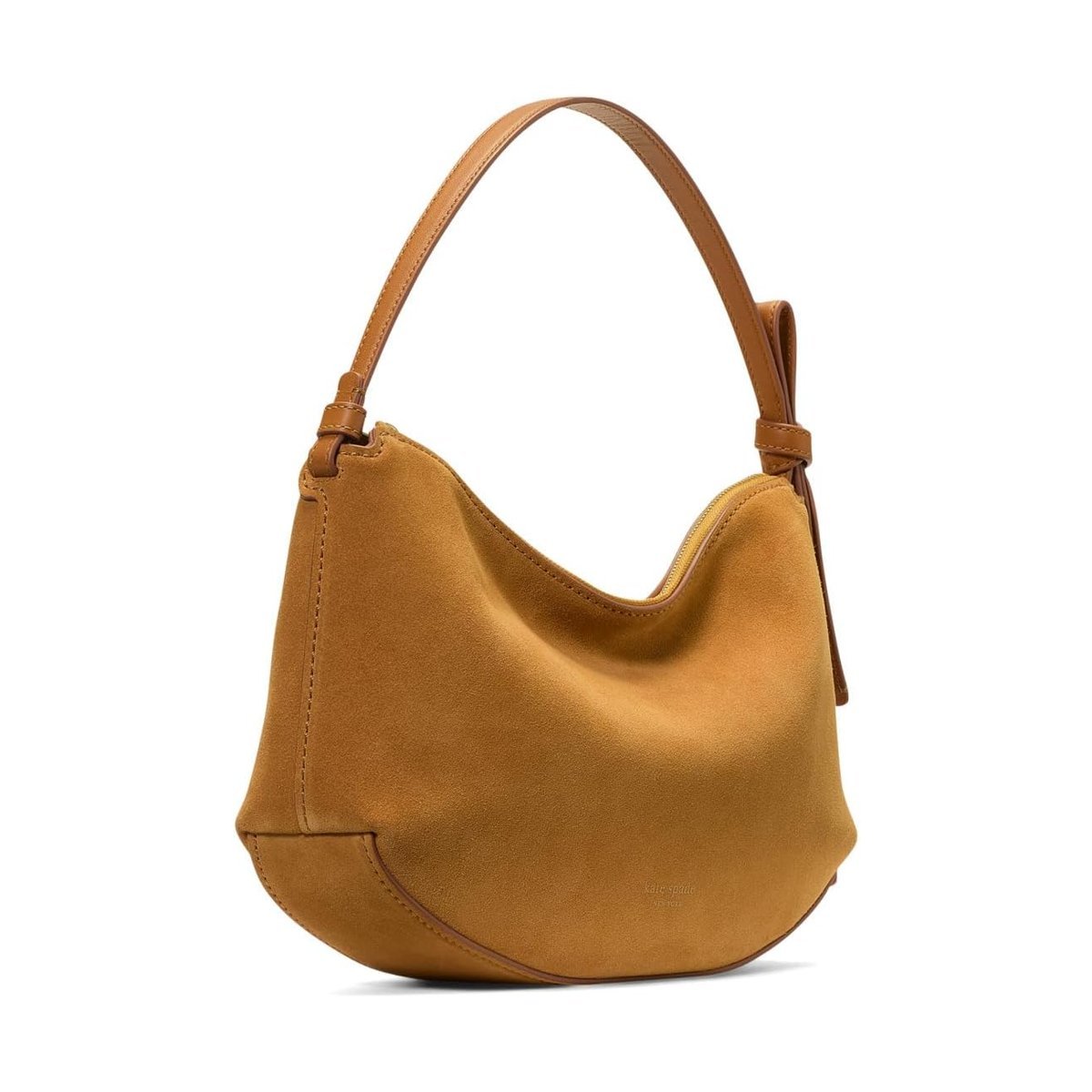 Cartera Kate Spade Loop Suede Shoulder — Hickory Bark