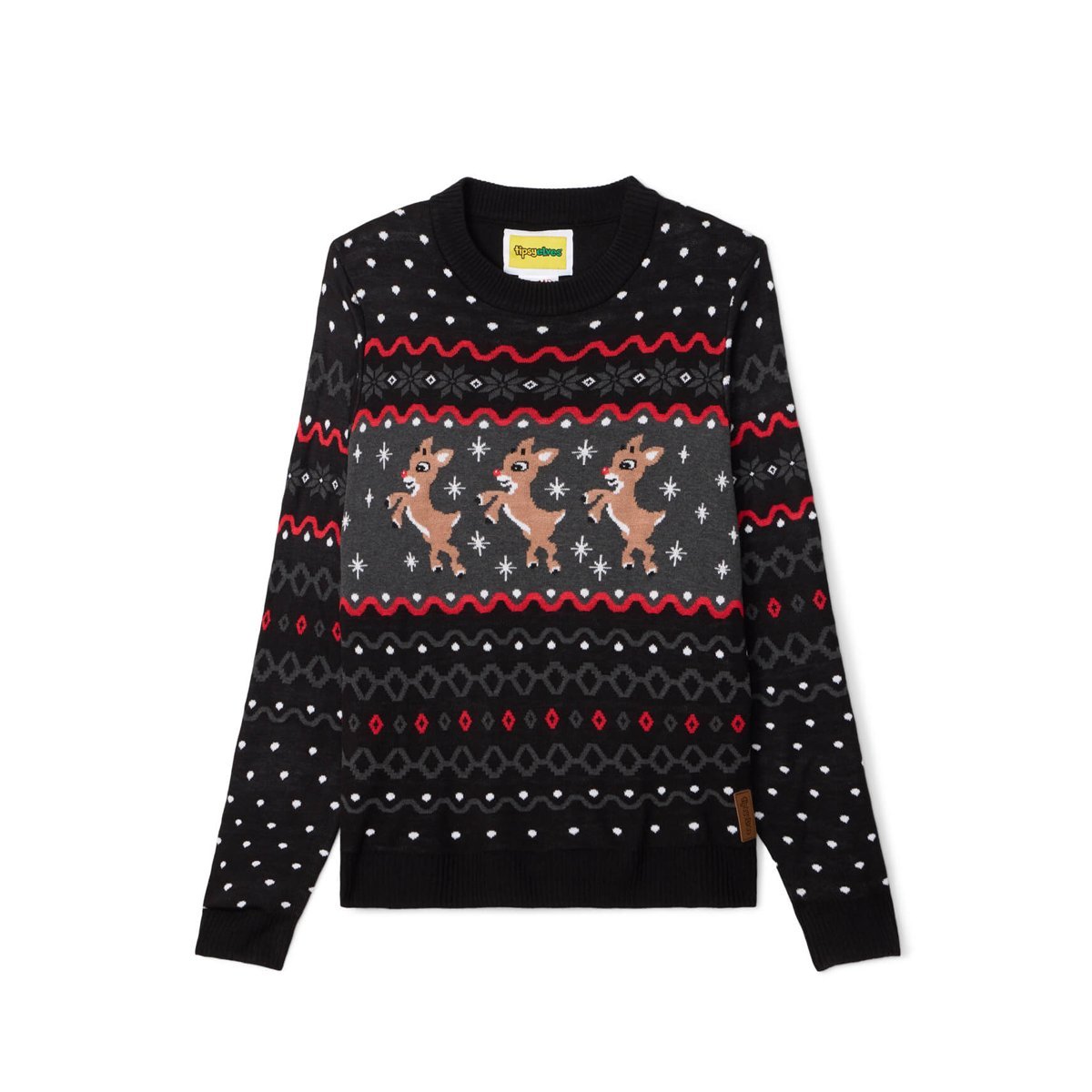 Suéter Tipsy Elves Dark Fair Isle Rudolph Ugly Christmas