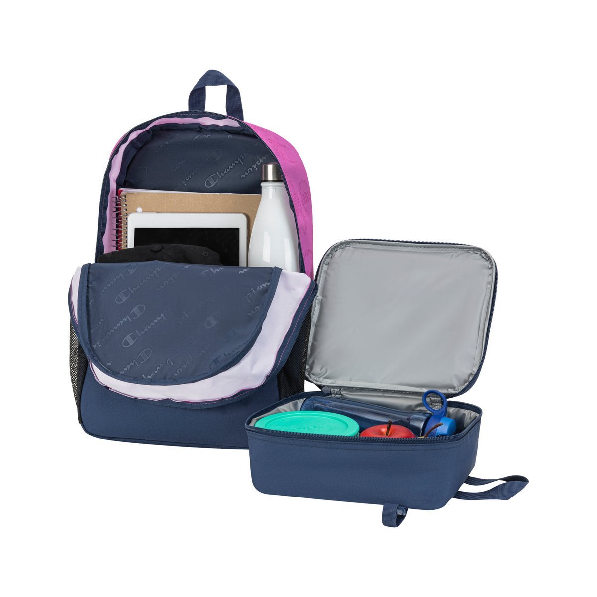 Mochila Champion Mode Lunch Kit & Combo — Azul marino