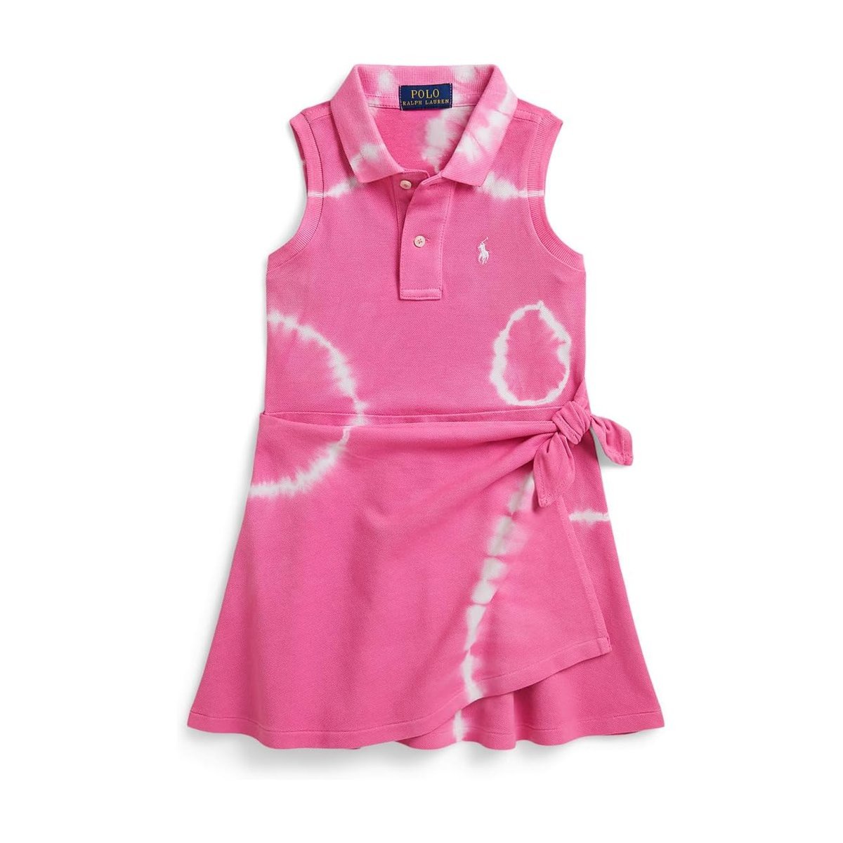 Vestido Ralph Lauren Tie-Dye Faux-Wrap Mesh (Toddler/) — Rosado