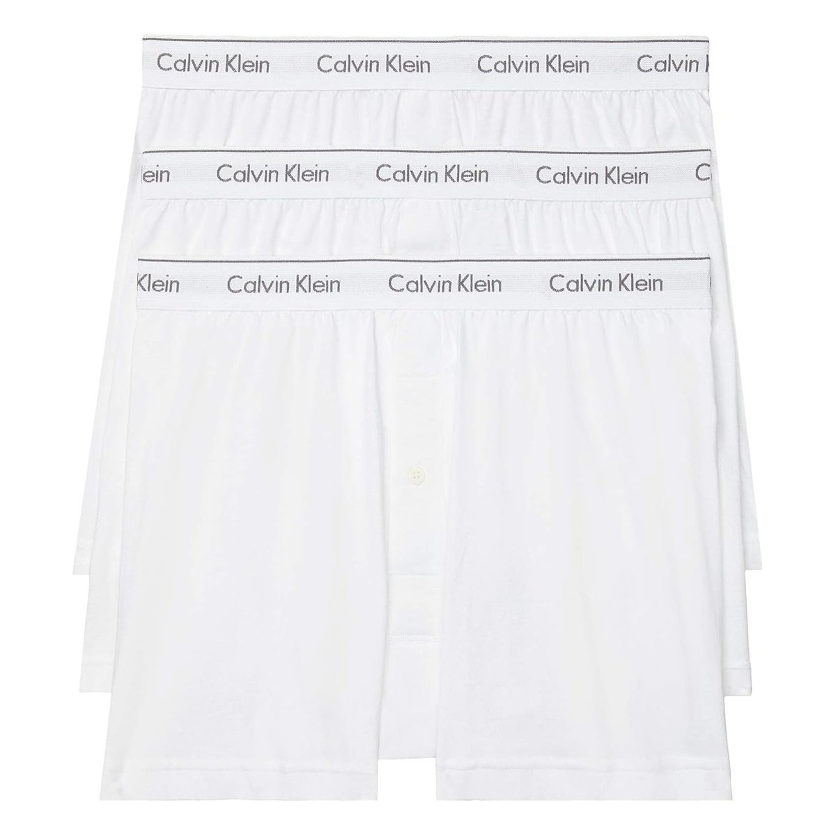 Ropa interior Calvin Klein Cotton Classics Multipack Pack Knit Boxer — Blanco