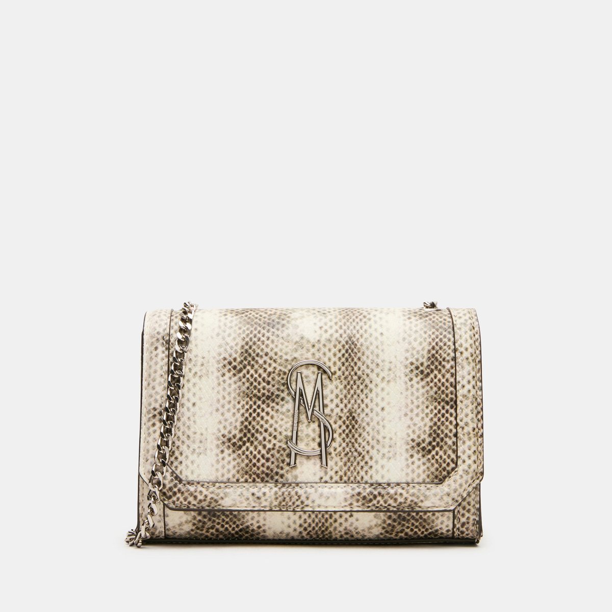 Bolso Steve Madden Larisa Python Bone — Blanco
