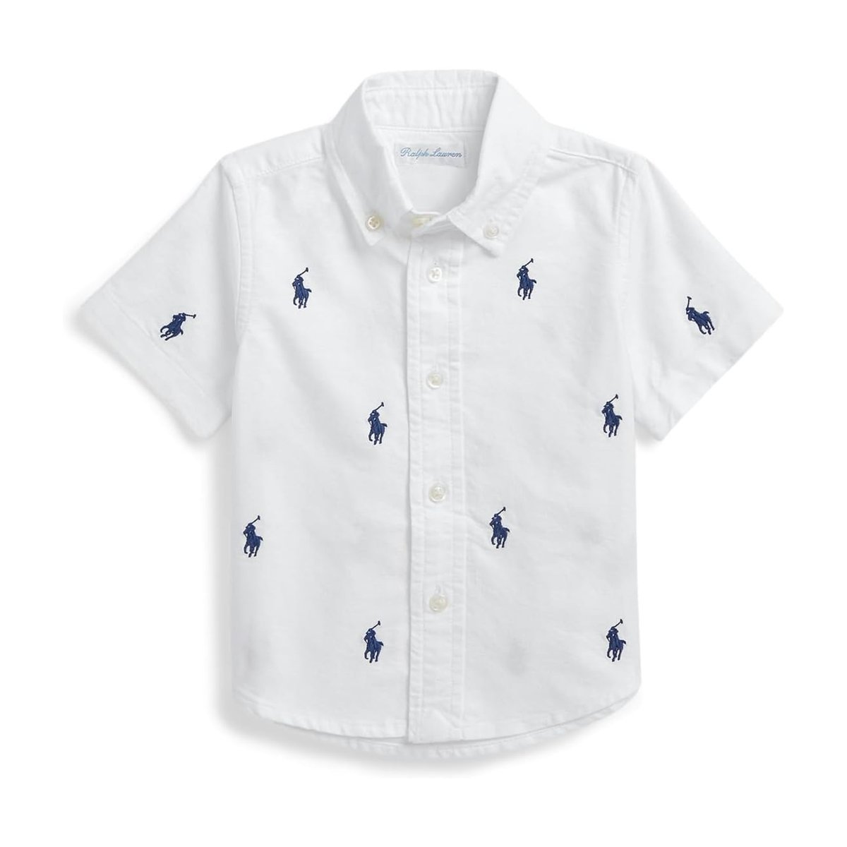 Camisa Ralph Lauren Pony Oxford Short Sleeve () — Blanco