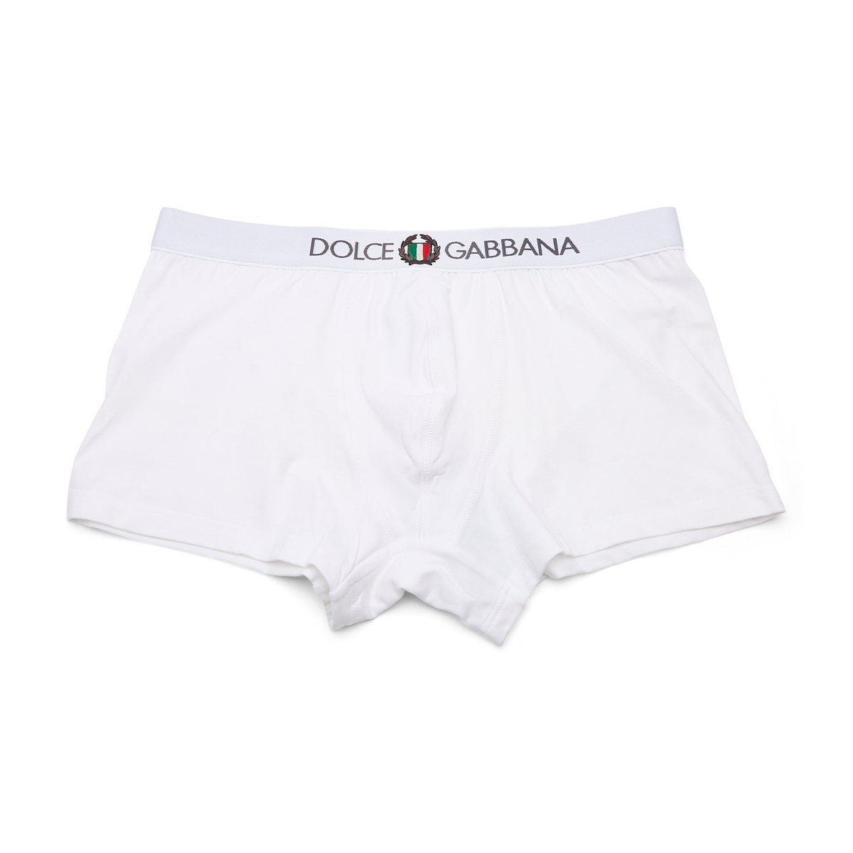 Ropa interior Dolce & Gabbana Logo Regular Boxers (Optical White) — Blanco