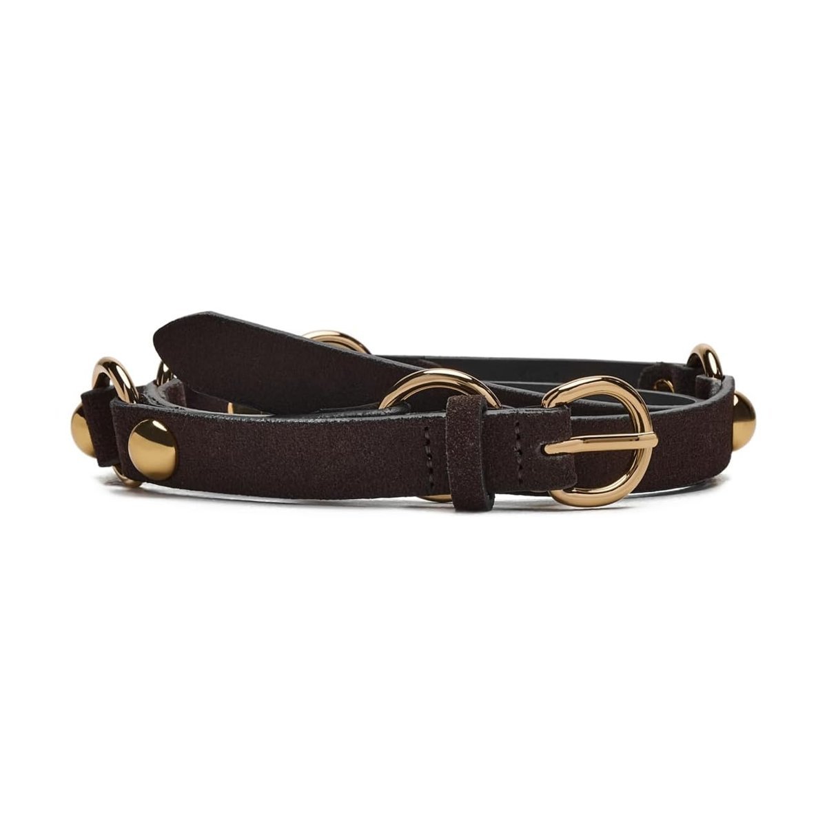 O-Ring Studded Suede Madewell — Dark Carob