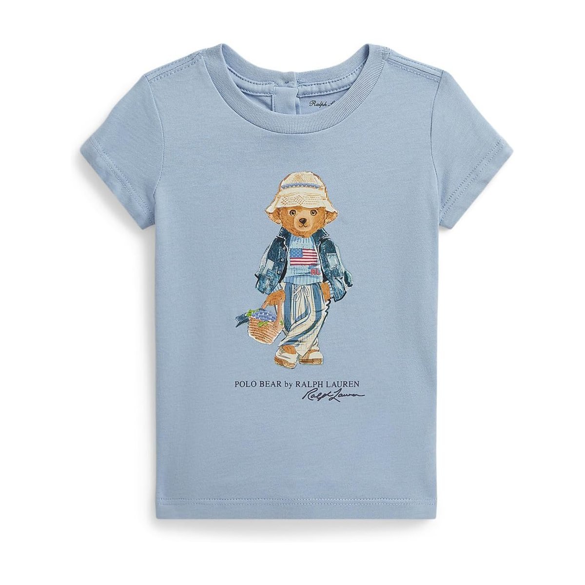 Camiseta Ralph Lauren Bear Cotton Jersey () — Azul