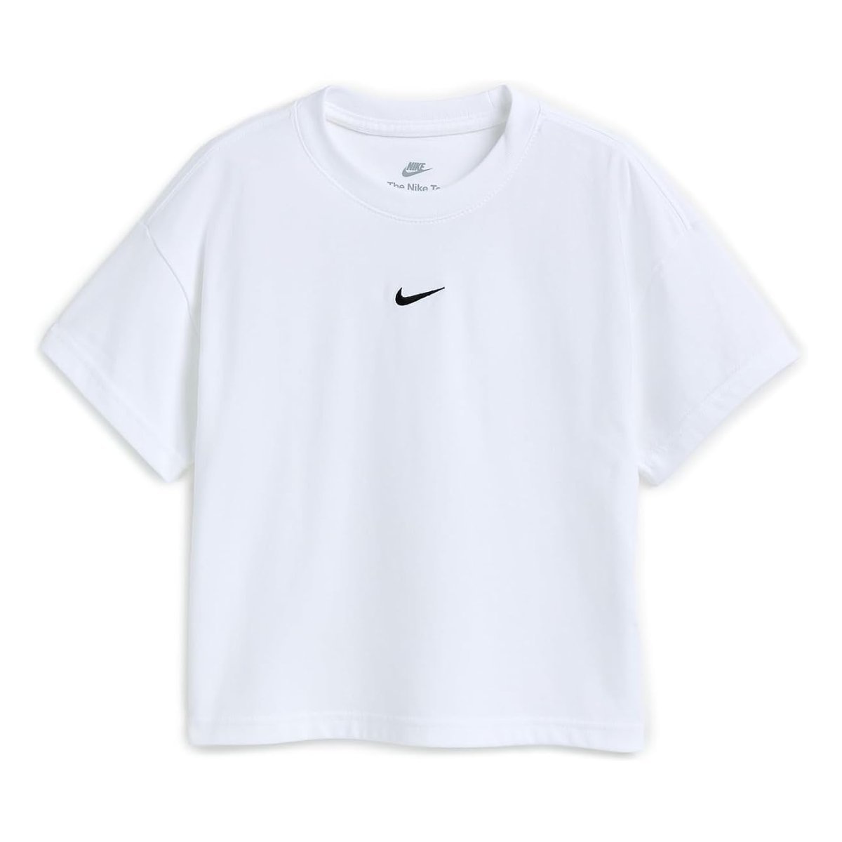 Camiseta Nike Sportswear Essential Boxy (Little Kid/) — Blanco