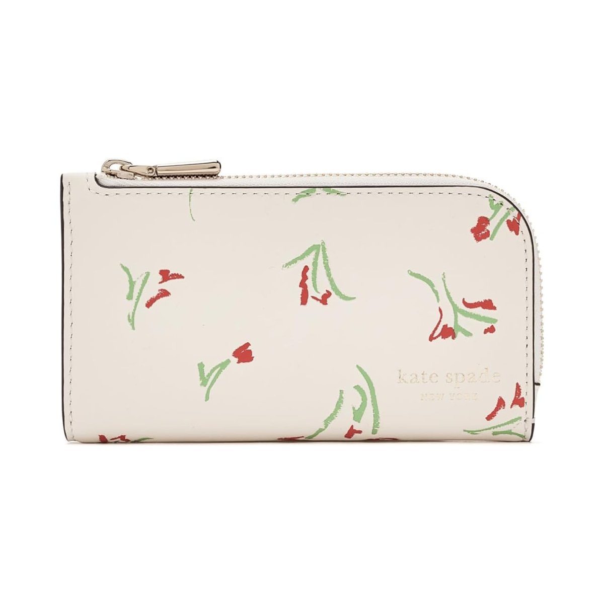 Billetera Kate Spade Devin Vibrant Buds Small Bifold — Beige