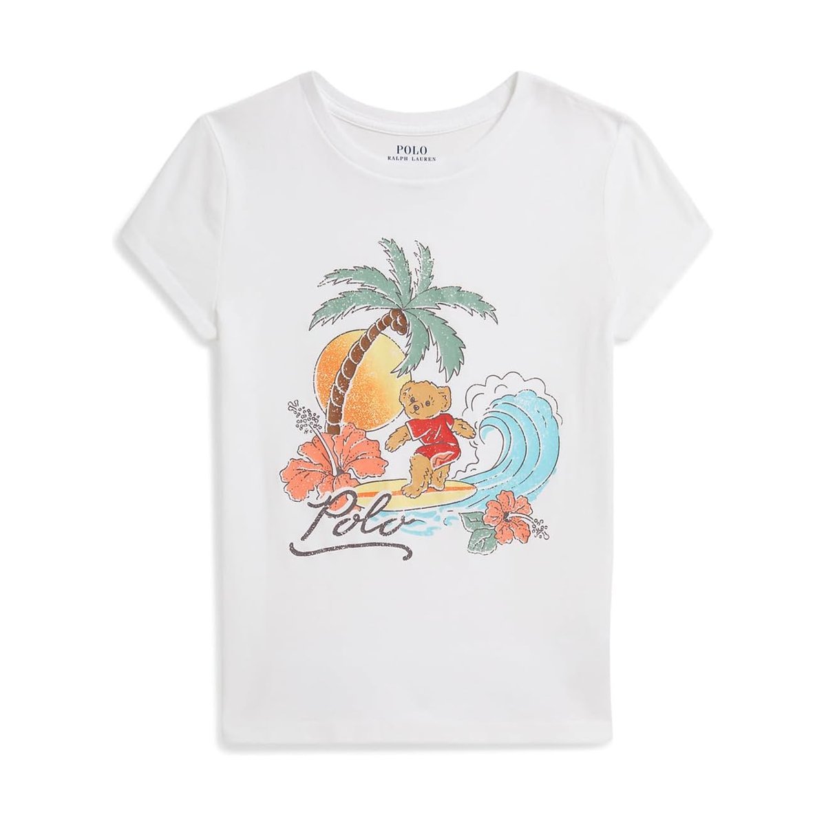 Camiseta Ralph Lauren Bear Cotton Jersey () — Blanco