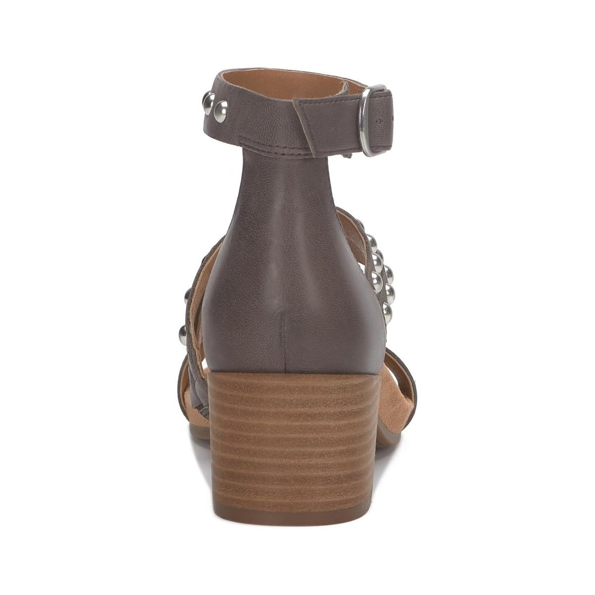 Sandalias Lucky Brand Piah Studded Heeled — Café