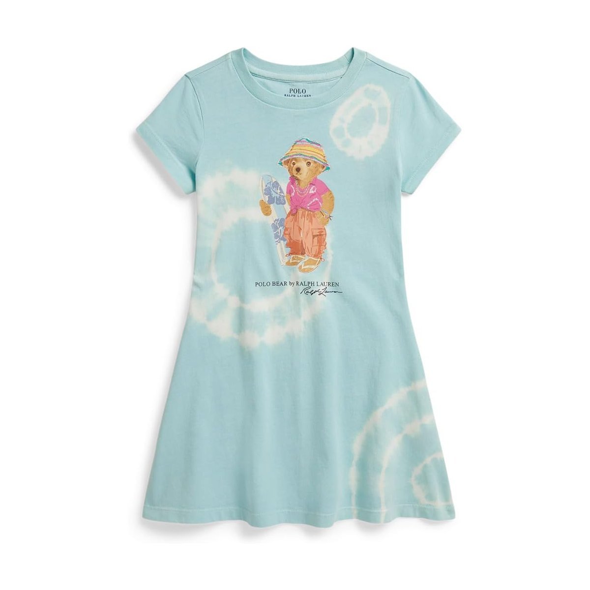 Vestido Ralph Lauren Tie-Dye Bear Cotton Jersey (Toddler/) — Multicolor